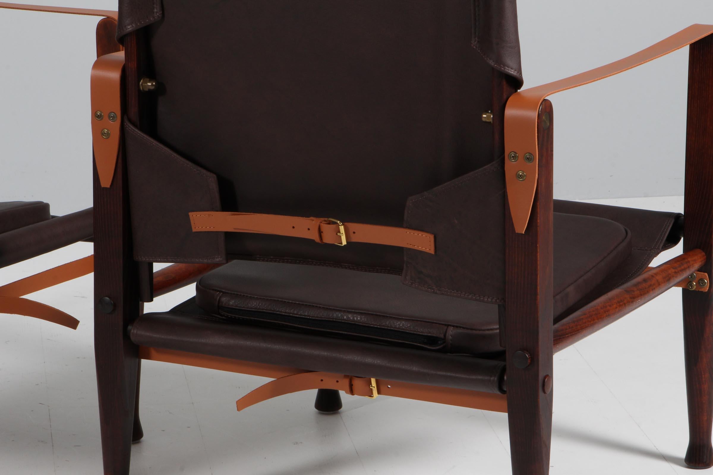 Paire de chaises safari Kaare Klint pour Rud Rasmussen Excellent état - En vente à Esbjerg, DK