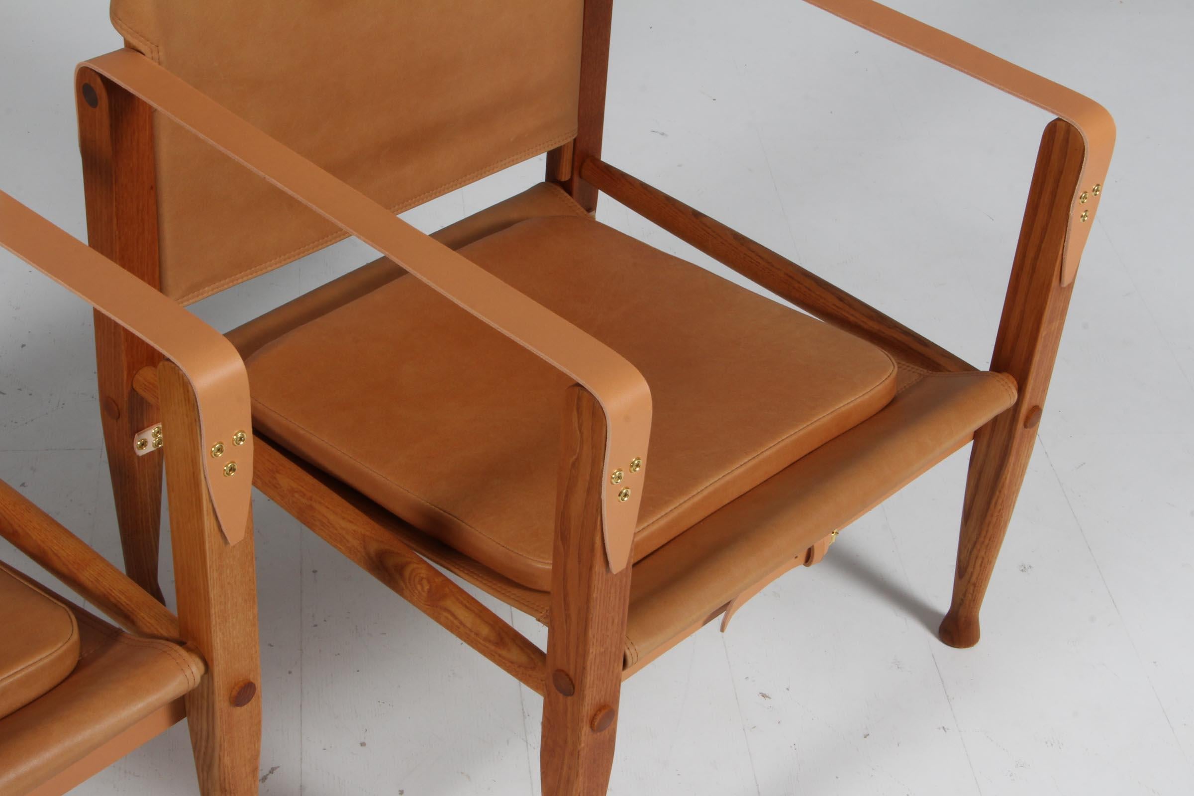 Milieu du XXe siècle Paire de chaises safari Kaare Klint pour Rud Rasmussen en vente
