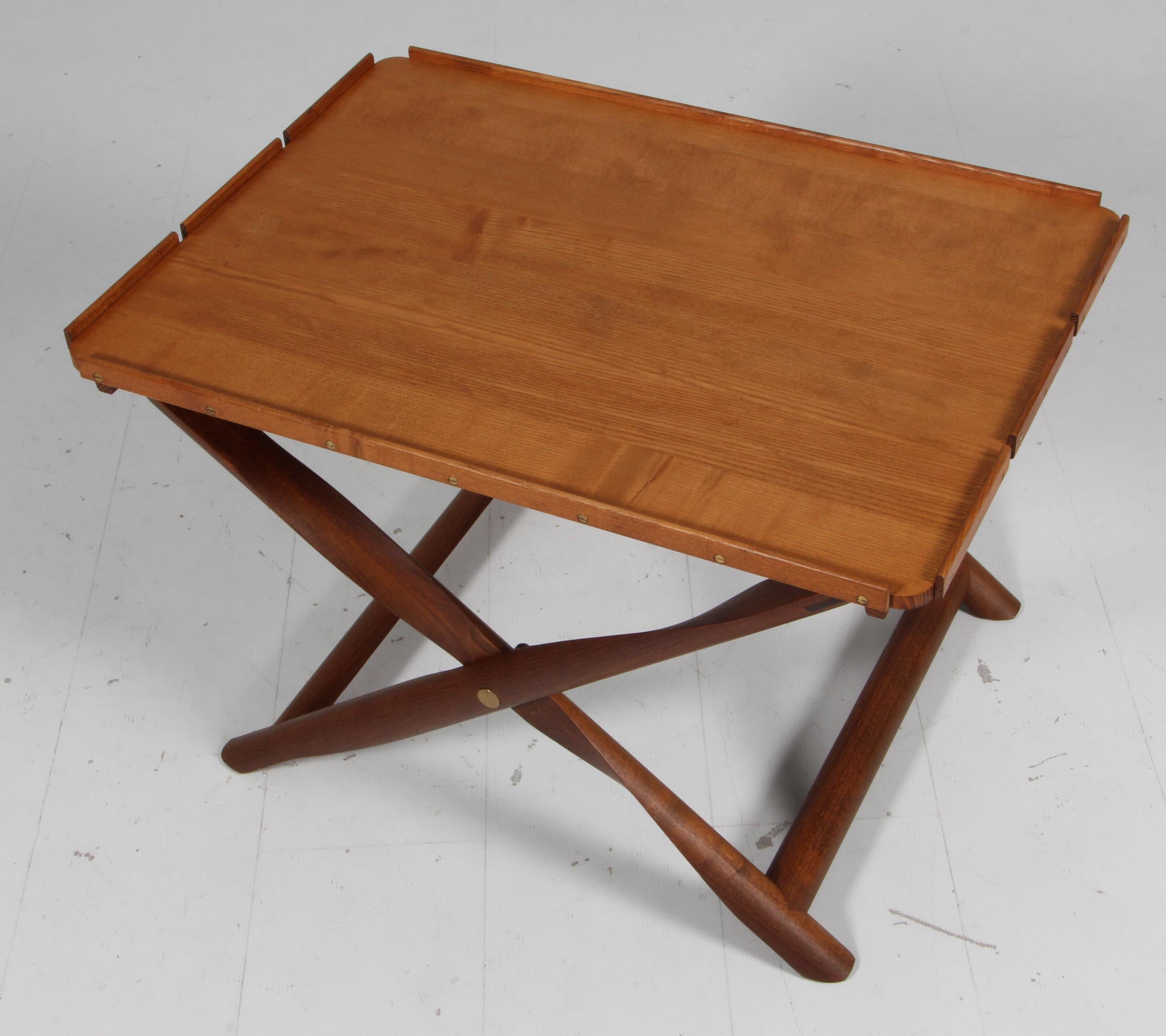 Kaare Klint for Rud Rasmussen. Propellar stool. With tray. Original black leather.

Frame in solid stained  ash.

Model Propellar 8783, made by Rud Rasmussen.