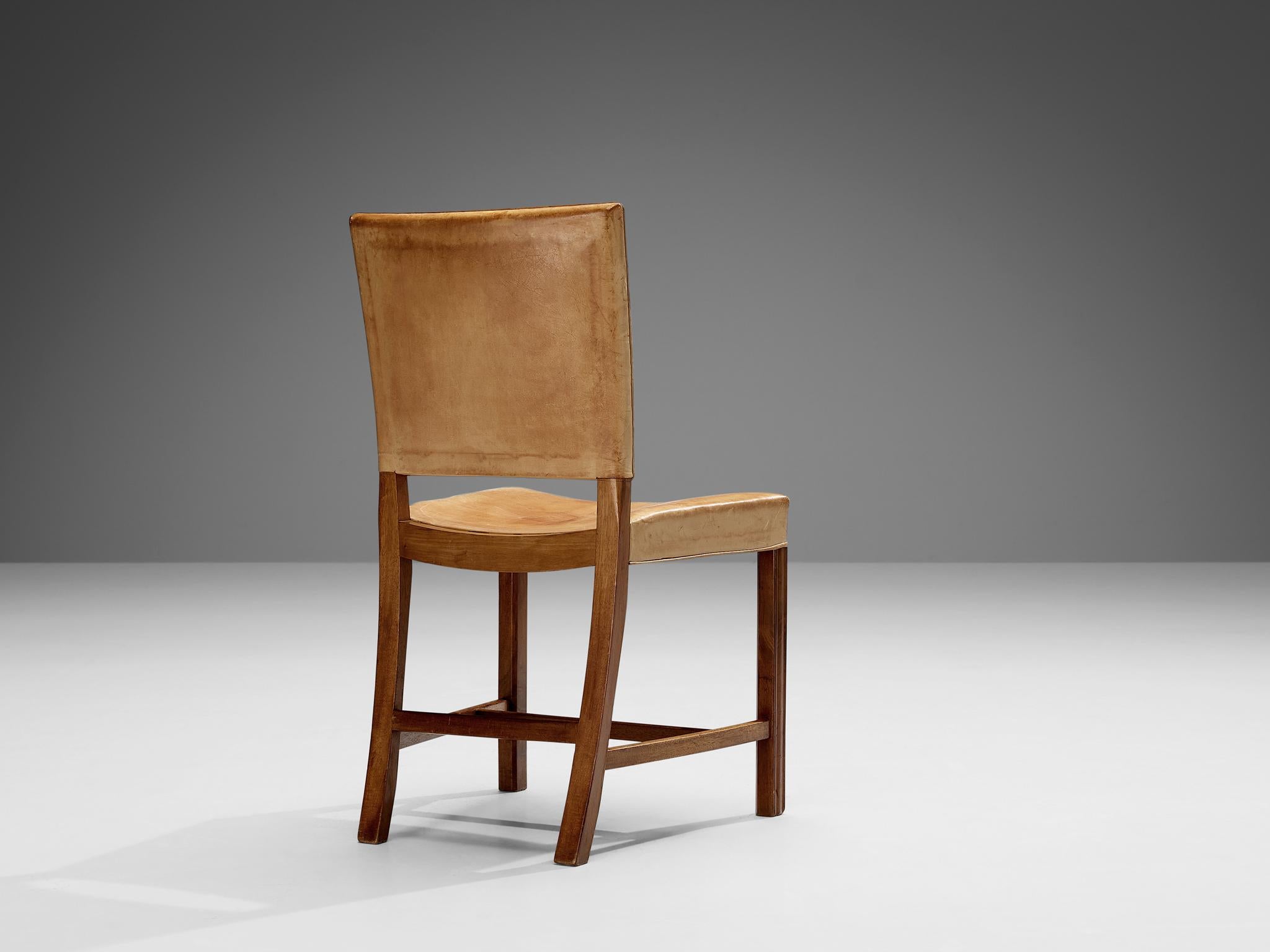 Danish Kaare Klint for Rud Rasmussen 'Red Chair' in Original Leather