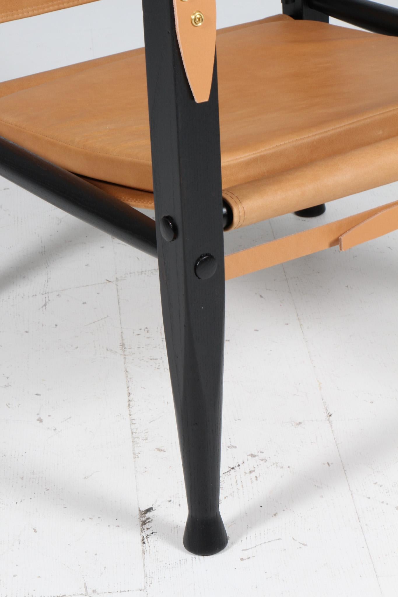 Leather Kaare Klint for Rud Rasmussen, Safari Chair For Sale