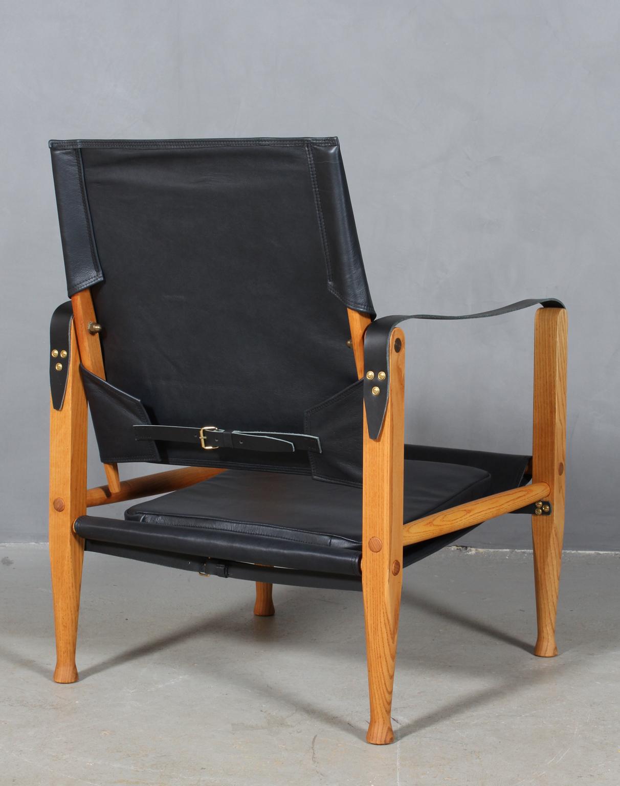 Leather Kaare Klint for Rud Rasmussen, Safari Chair For Sale