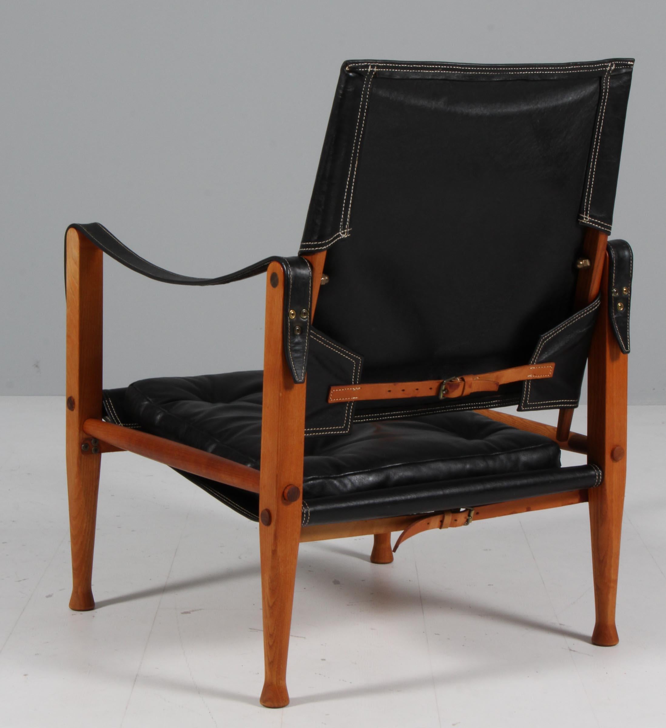 Kaare Klint für Rud Rasmussen, Safari-Stuhl, Original-Leder, 1960er Jahre (Mitte des 20. Jahrhunderts) im Angebot