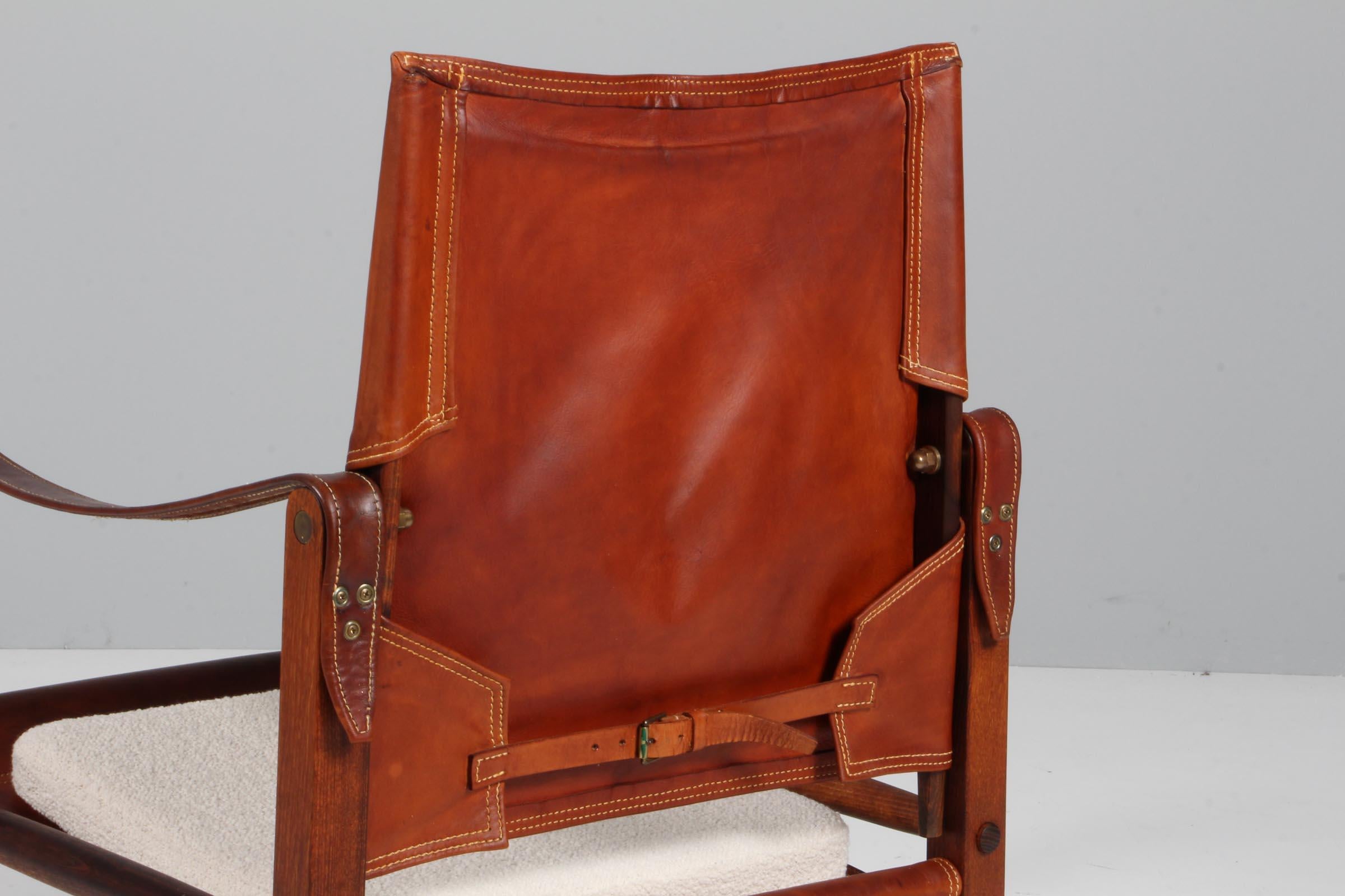 Mid-20th Century Kaare Klint for Rud Rasmussen, Safari Chair, Original Leather, 1960s