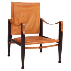 Kaare Klint for Rud Rasmussen, Safari Chair, Original Leather, 1960s Kaare Klint for Rud Rasmussen, Safari Chair, Original Leather, 1960s