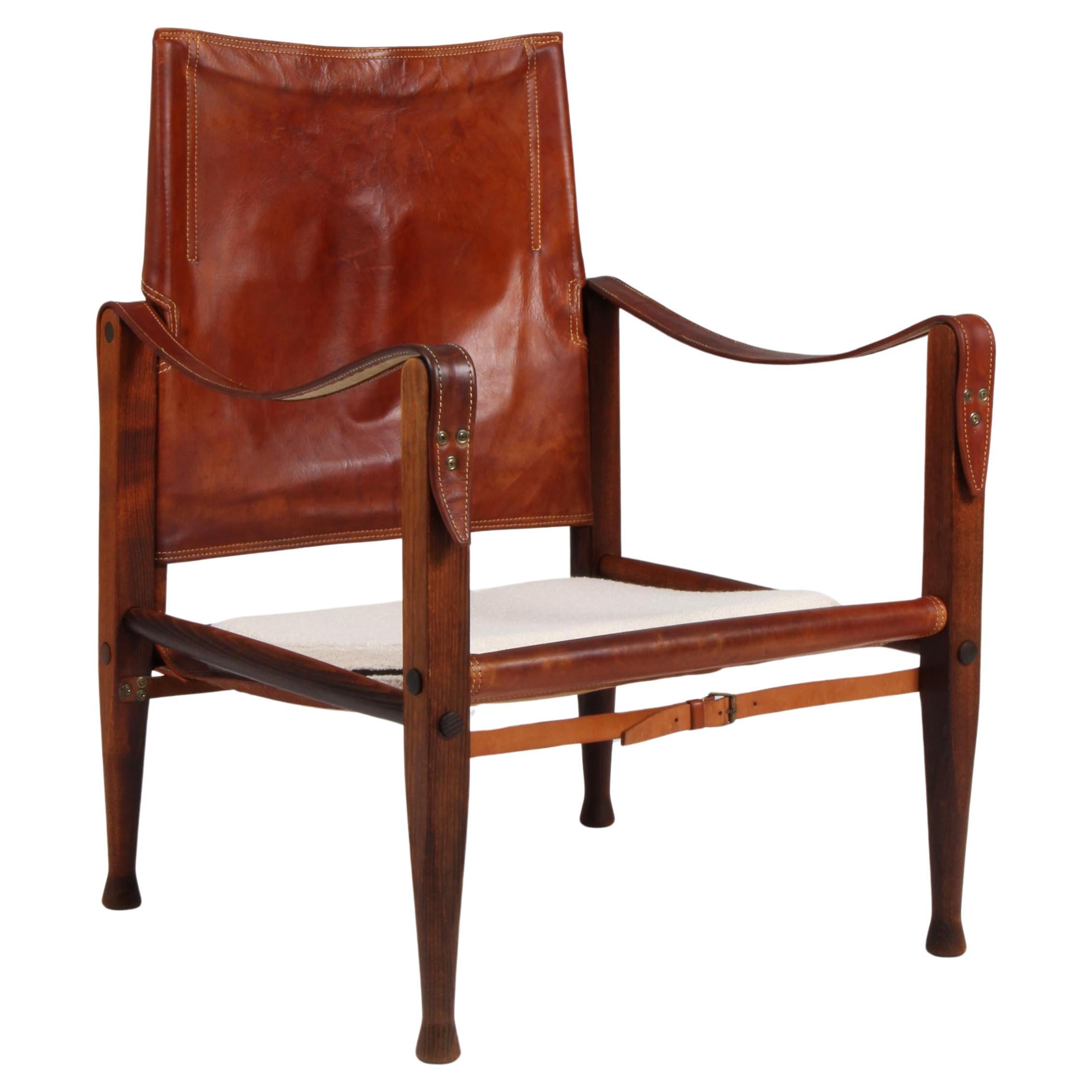 Kaare Klint for Rud Rasmussen, Safari Chair, Original Leather, 1960s