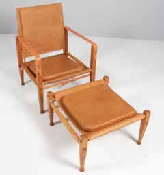 Kaare Klint for Rud Rasmussen, Safari Chair with ottoman