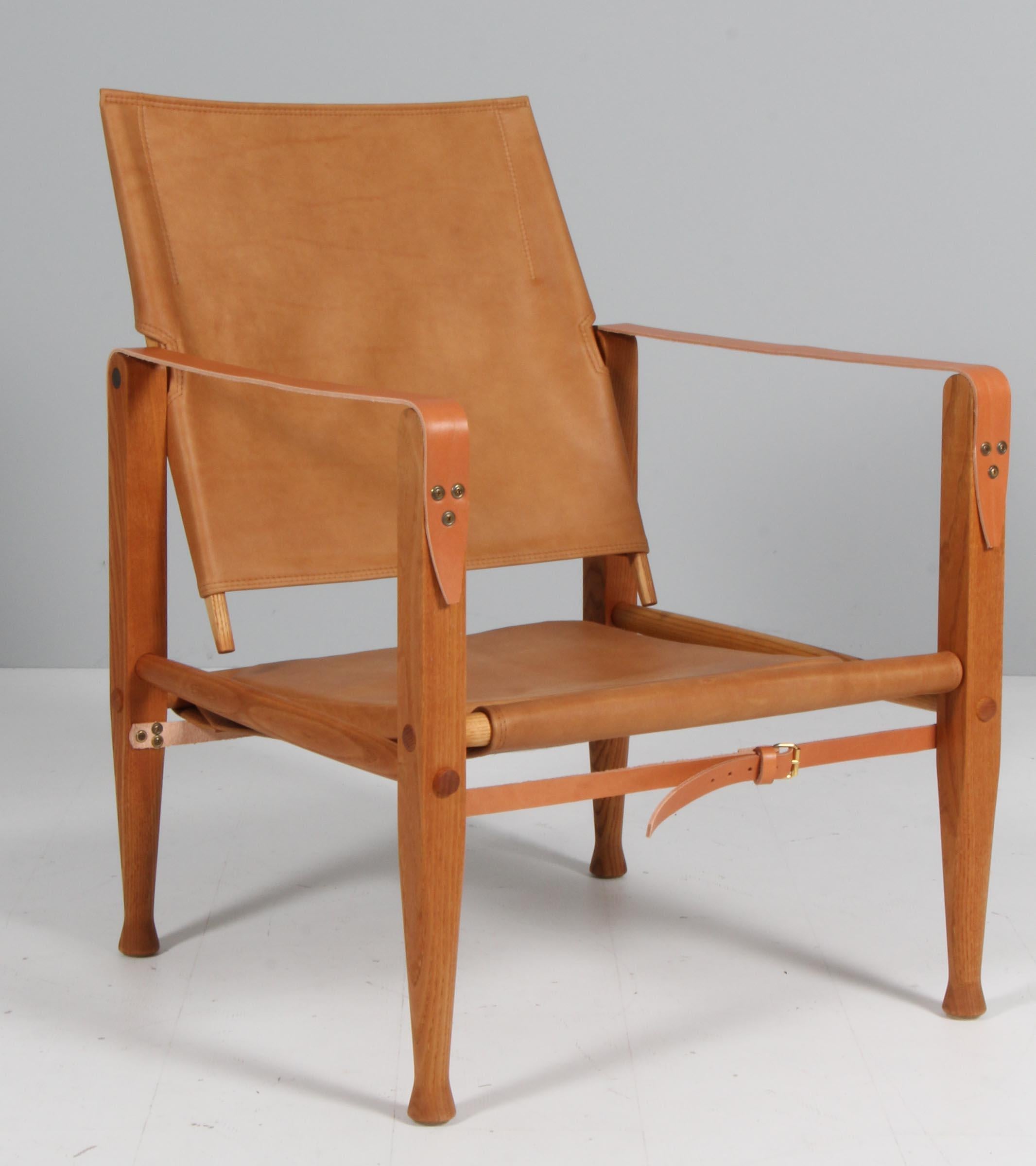 Danish Kaare Klint for Rud Rasmussen, Safari Chair with ottoman For Sale