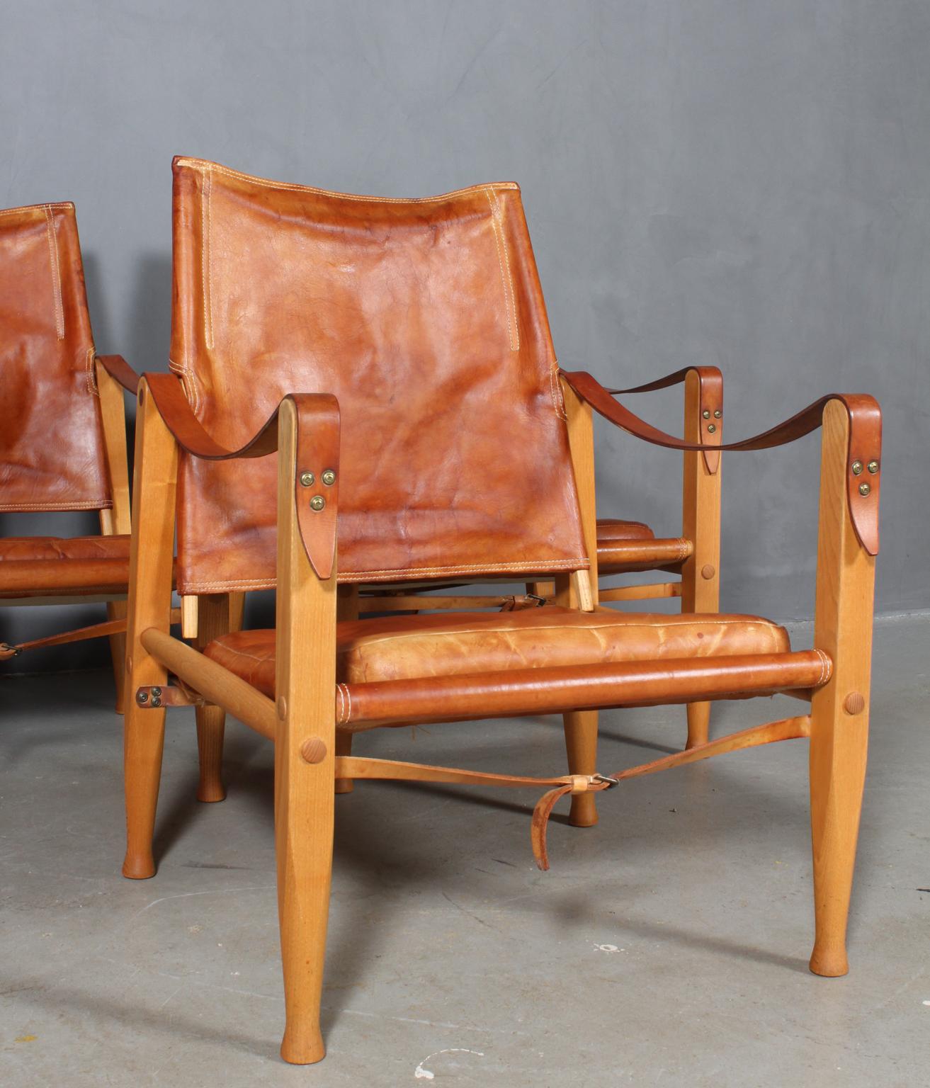 Scandinavian Modern Kaare Klint for Rud Rasmussen, Safari Chairs