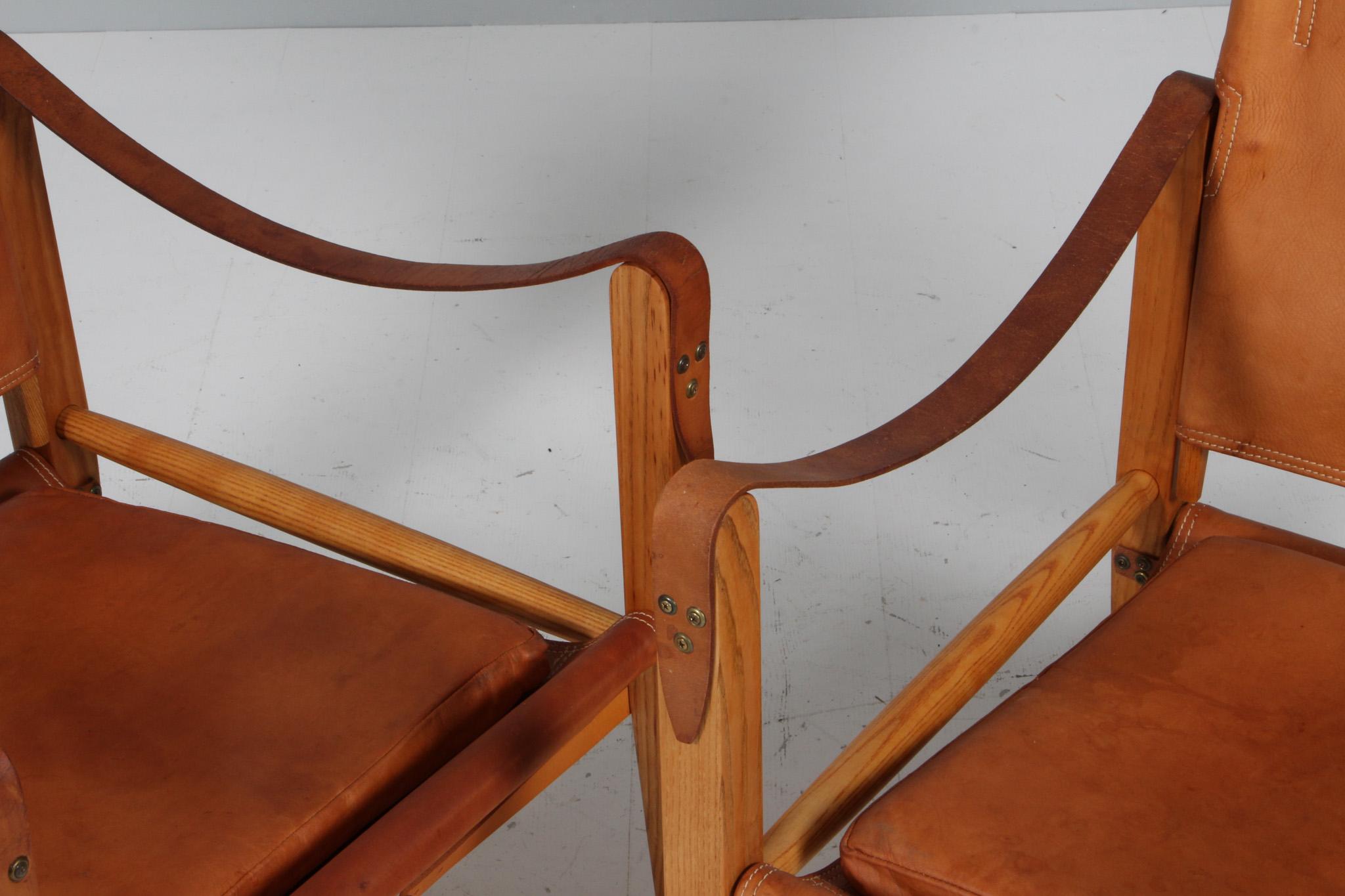 Scandinavian Modern Kaare Klint for Rud Rasmussen, Safari Chairs