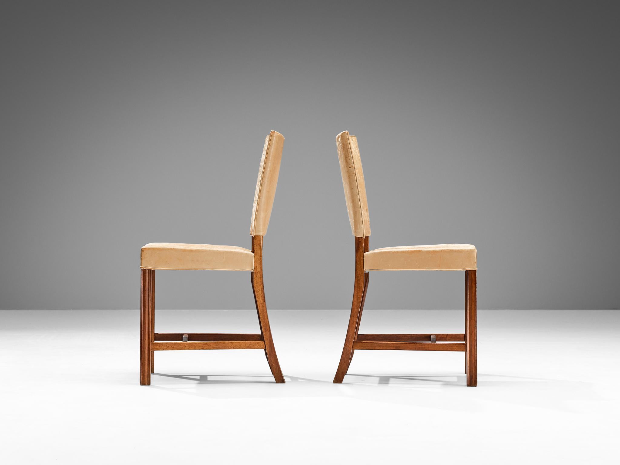 Kaare Klint for Rud Rasmussen Set of Ten 'Red Chairs' in Original Leather 3