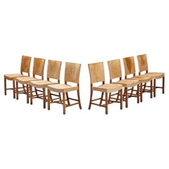 Kaare Klint for Rud Rasmussen Set of Eight 'Red Chairs' in Original Leather
