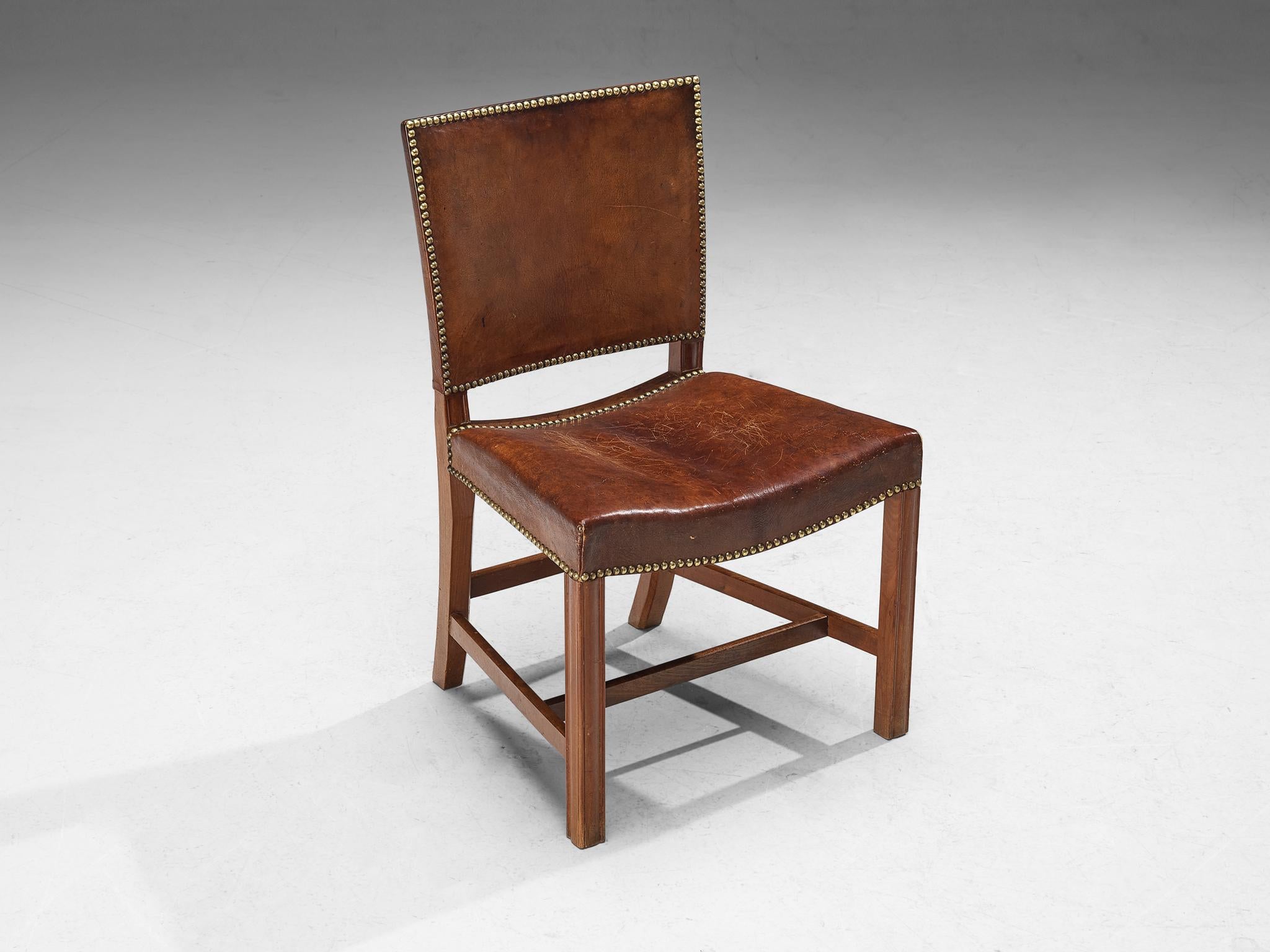 Mid-20th Century Kaare Klint for Rud Rasmussen Set of Four 'Red Chairs' in Niger Leather 