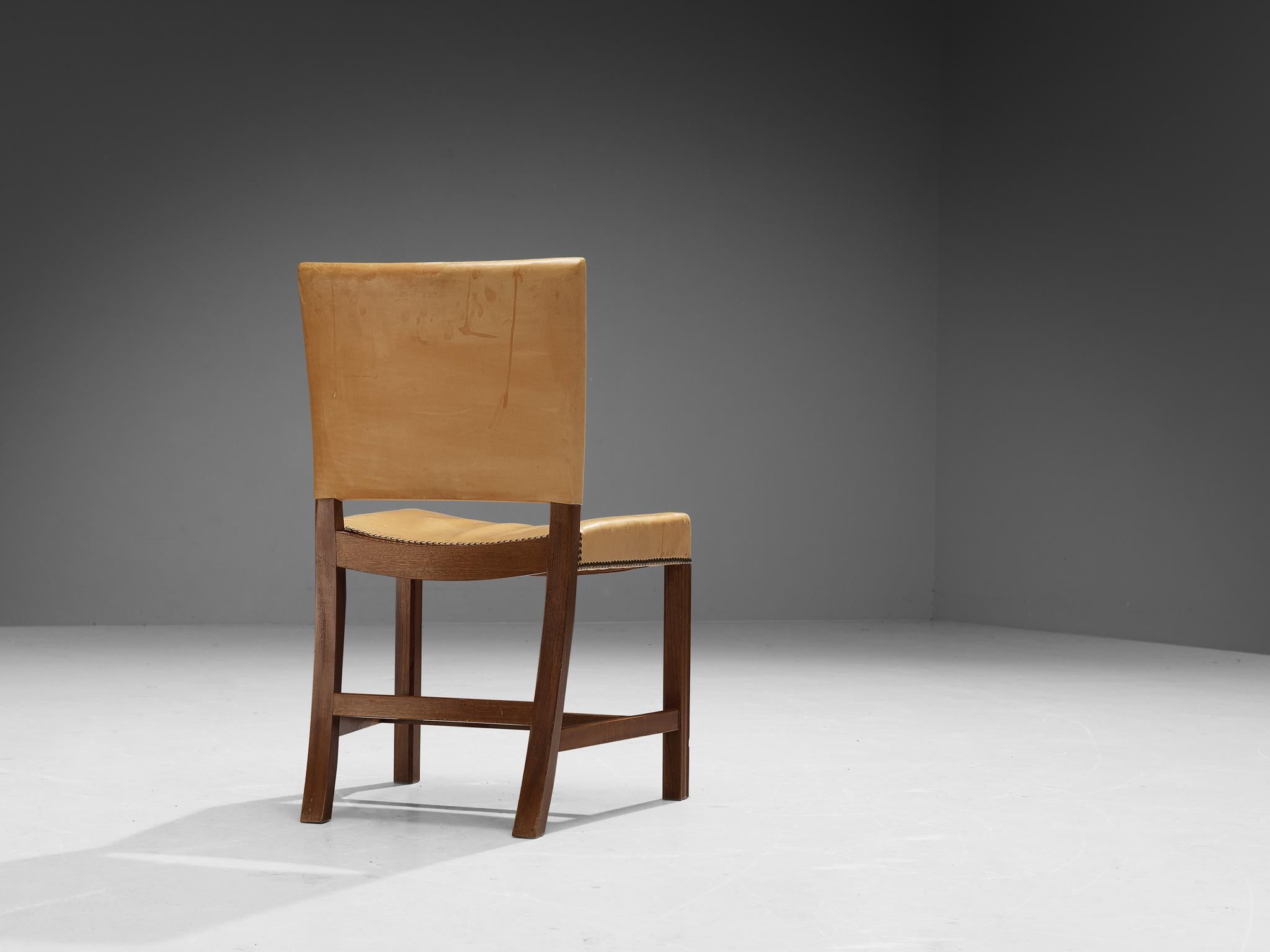 Kaare Klint for Rud Rasmussen Set of Six 'Red Chairs' in Leather 6