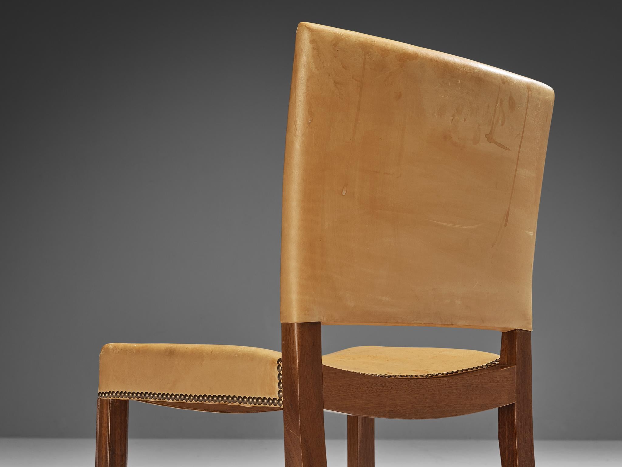 Kaare Klint for Rud Rasmussen Set of Six 'Red Chairs' in Leather 7