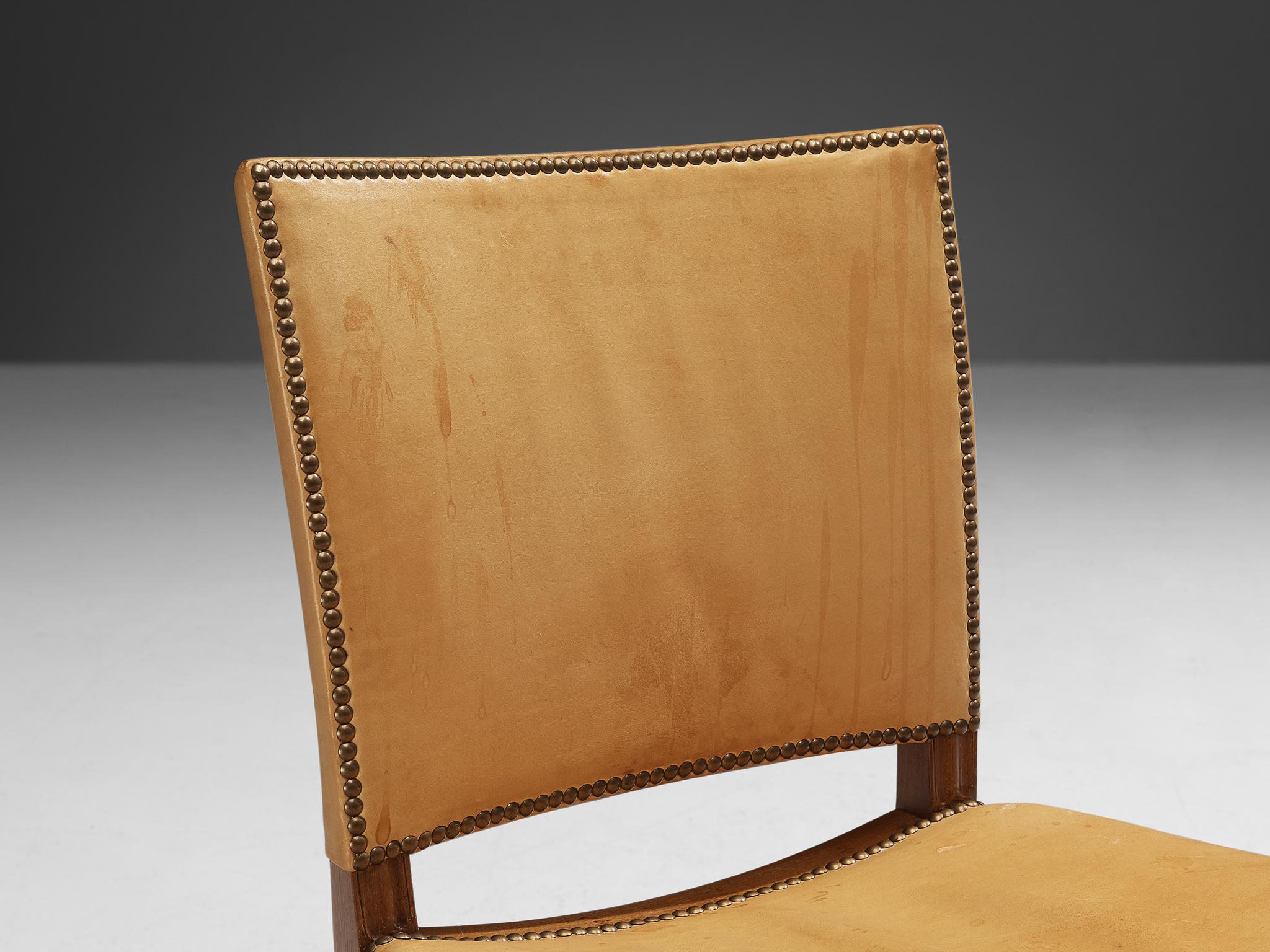 Kaare Klint for Rud Rasmussen Set of Six 'Red Chairs' in Leather 1