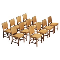 Kaare Klint for Rud Rasmussen Set of Twelve 'Red Chairs' in Leather