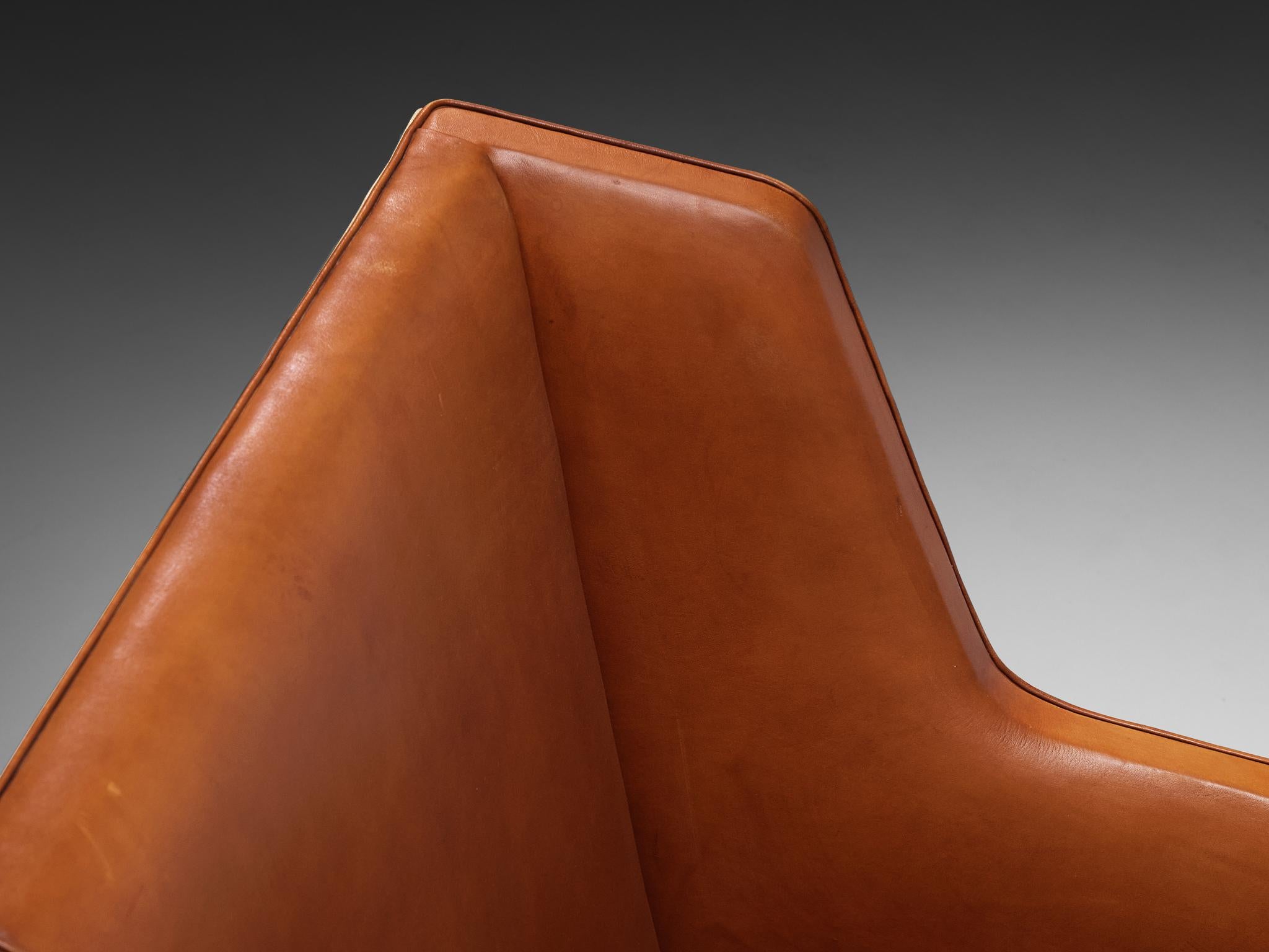 Kaare Klint per Rud Rasmussen Divano '5011' in pelle cognac e mogano in vendita 3