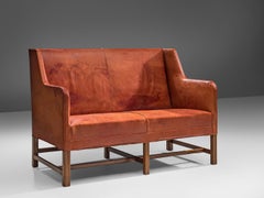 Kaare Klint pour le canapé Rud Rasmussen en cuir d'origine