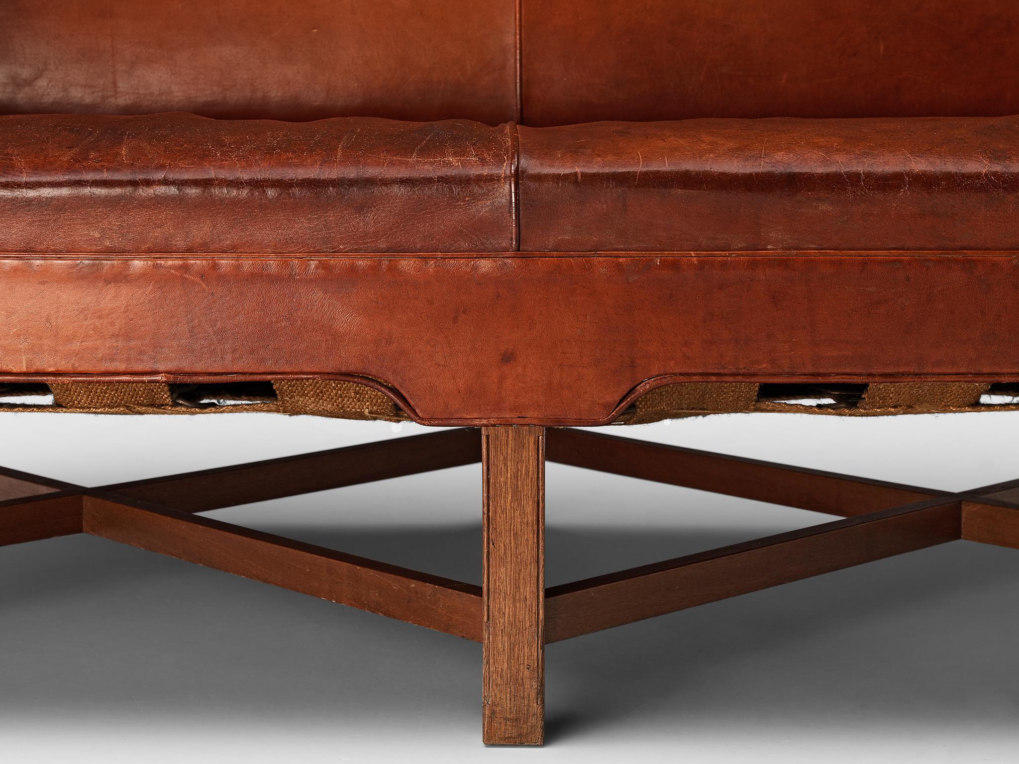 Kaare Klint for Rud Rasmussen Sofa in Original Leather 1