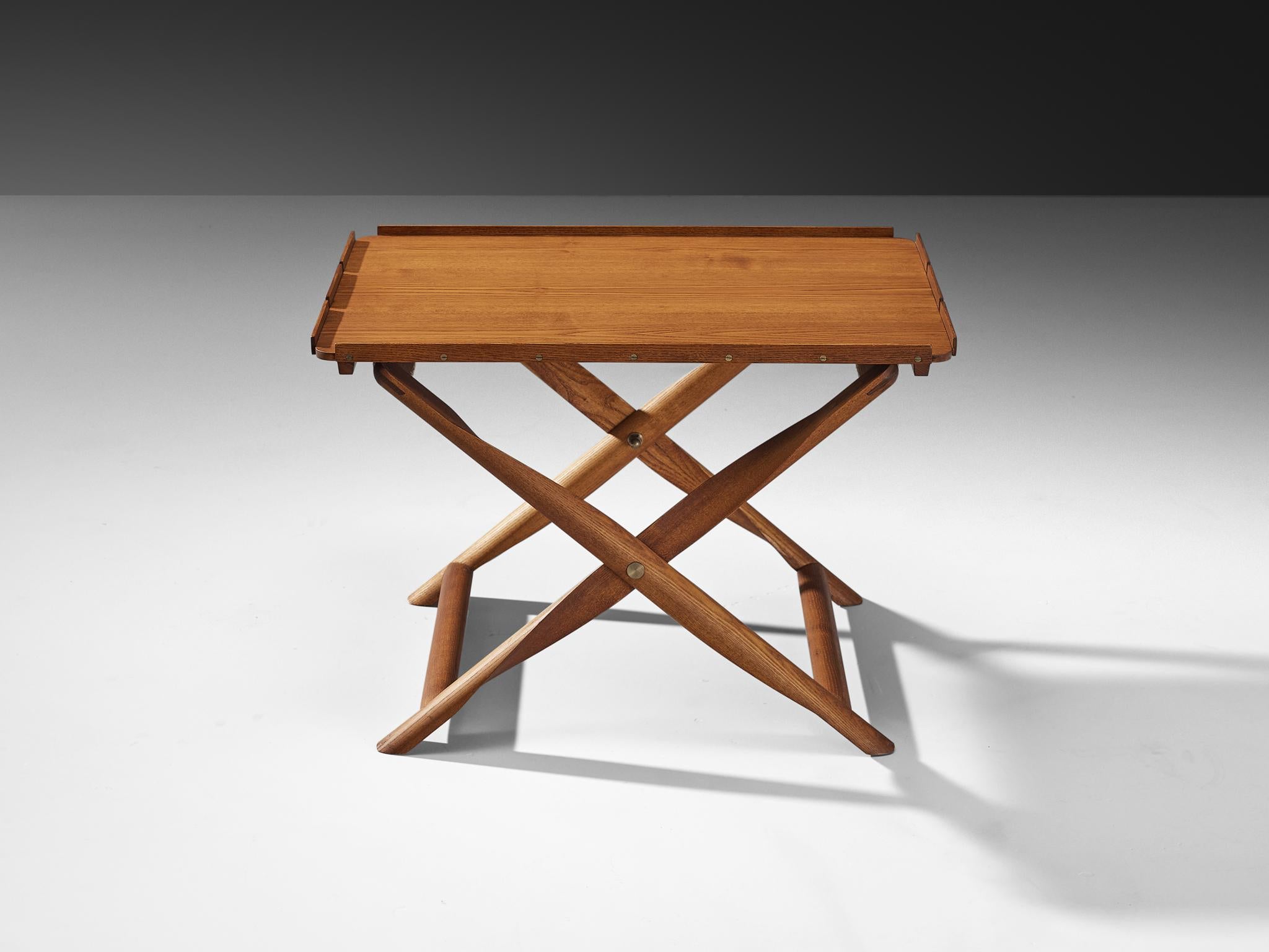 Scandinave moderne Kaare Klint pour Rud. Tabouret pliant Rasmussens Snedkekier avec table à plateau