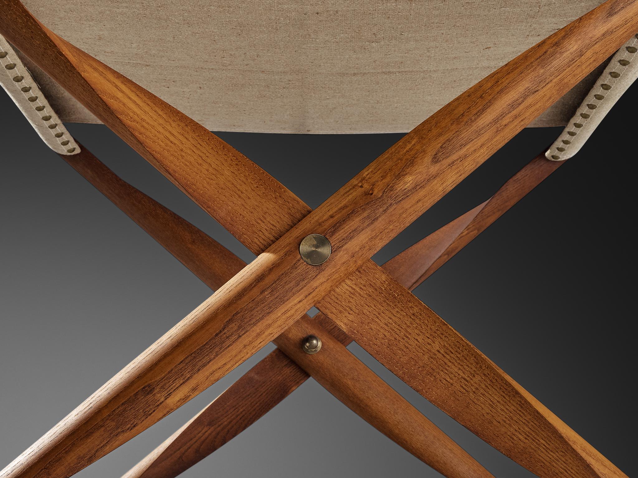 Danois Kaare Klint pour Rud. Tabouret pliant Rasmussens Snedkekier avec table à plateau