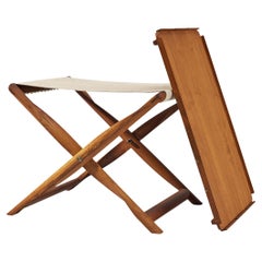 Kaare Klint for Rud, Rasmussens Snedkekier Folding Stool with Tray Table 