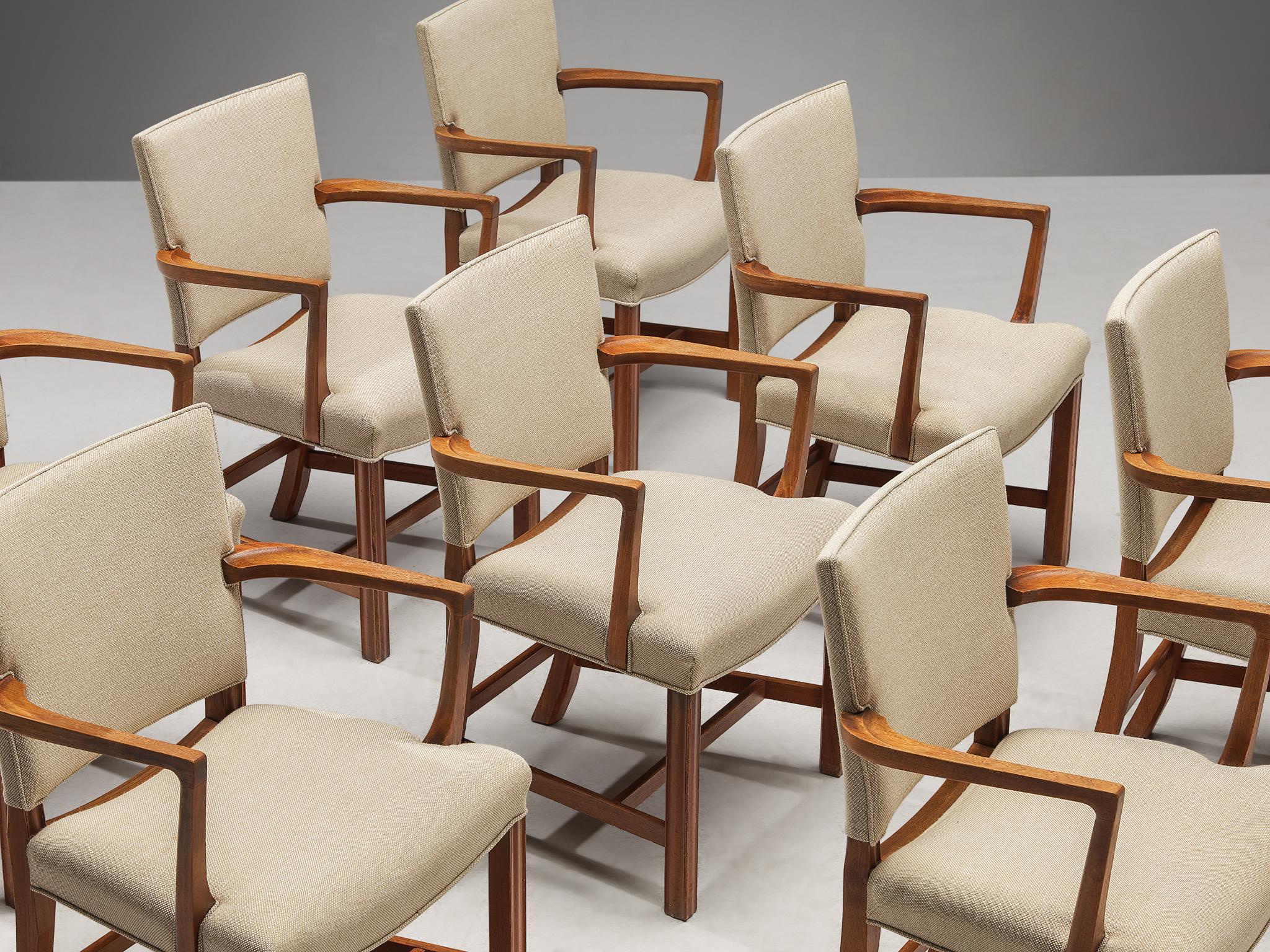 Kaare Klint for Rud Rasmussens Snedkerier Set of Eight Armchairs in Teak  In Good Condition In Waalwijk, NL