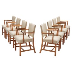 Kaare Klint for Rud Rasmussens Snedkerier Set of Eight Armchairs in Teak 