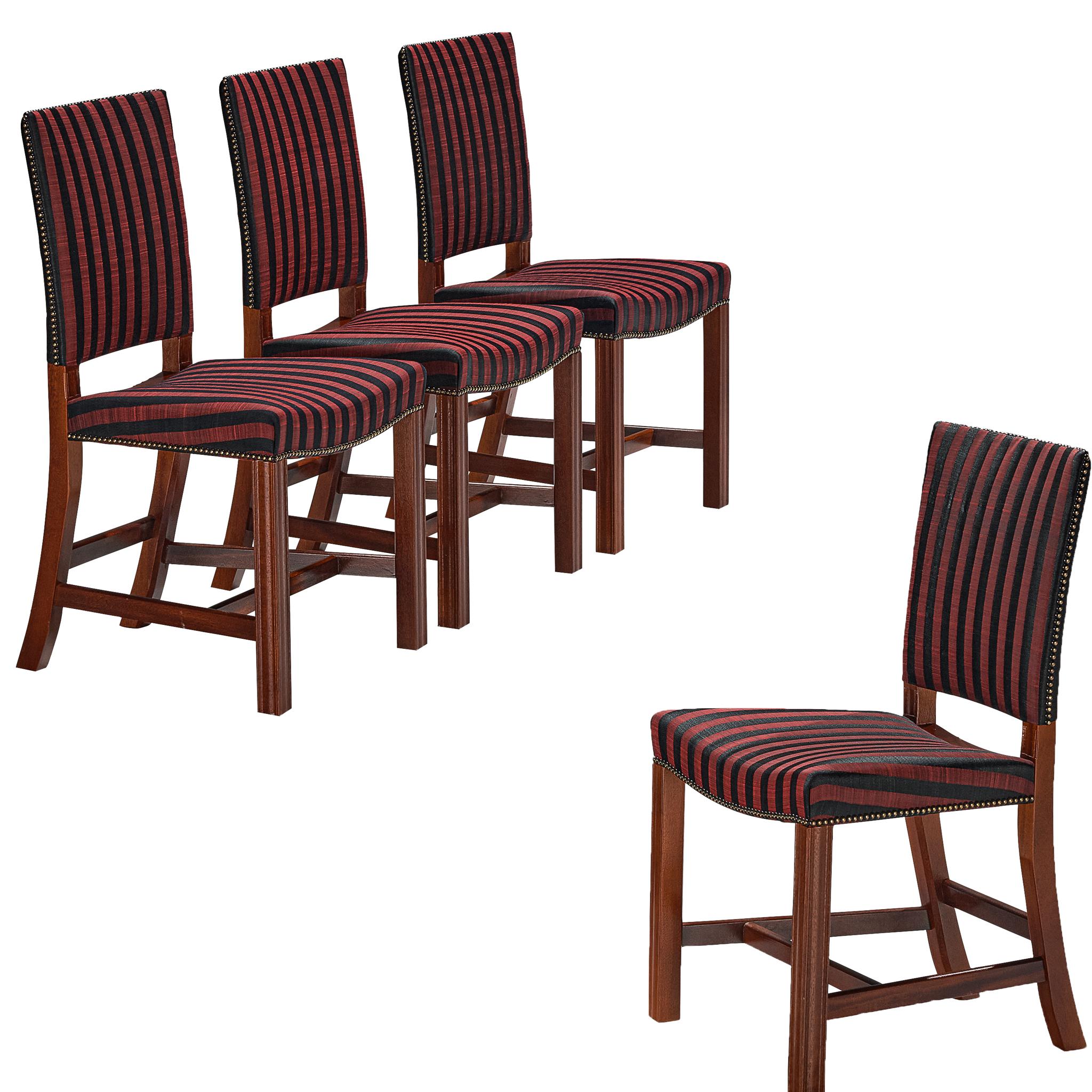 Kaare Klint for Rud. Rasmussens Snedkerier Set of Four Dining Chairs For Sale