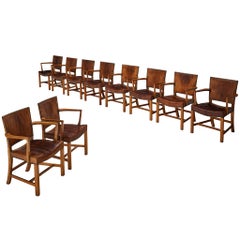 Kaare Klint for Rud. Rasmussens Snedkerier Set of Ten '3758A' Armchairs