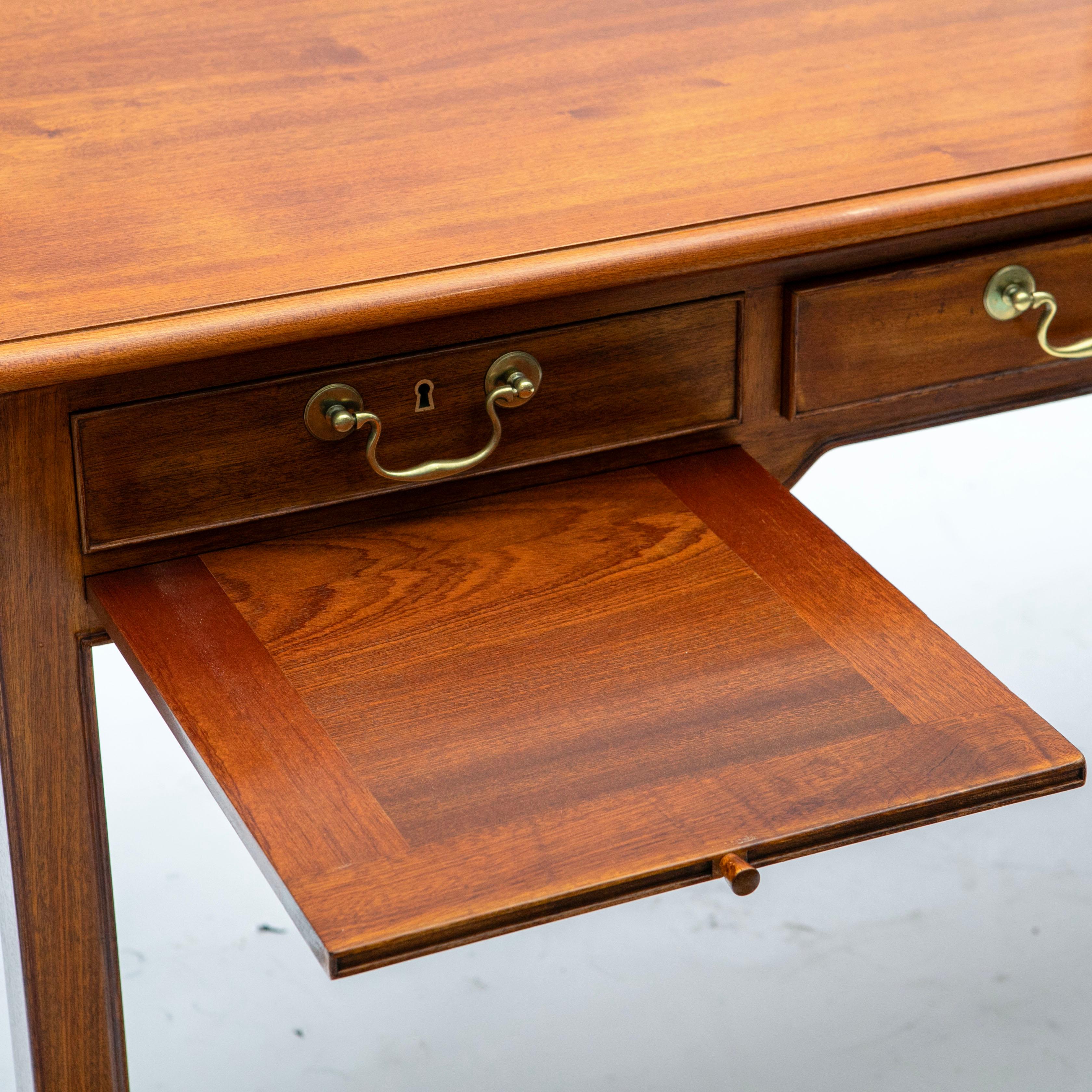 Kaare Klint Mahogany Desk with Pull-Out Writing Surfaces, Designed 1949 For Sale 5