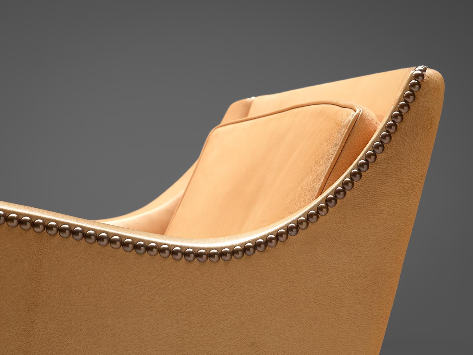 Late 20th Century Kaare Klint and Edvard Kindt-Larsen 'Mix' Lounge Chair in Niger Leather