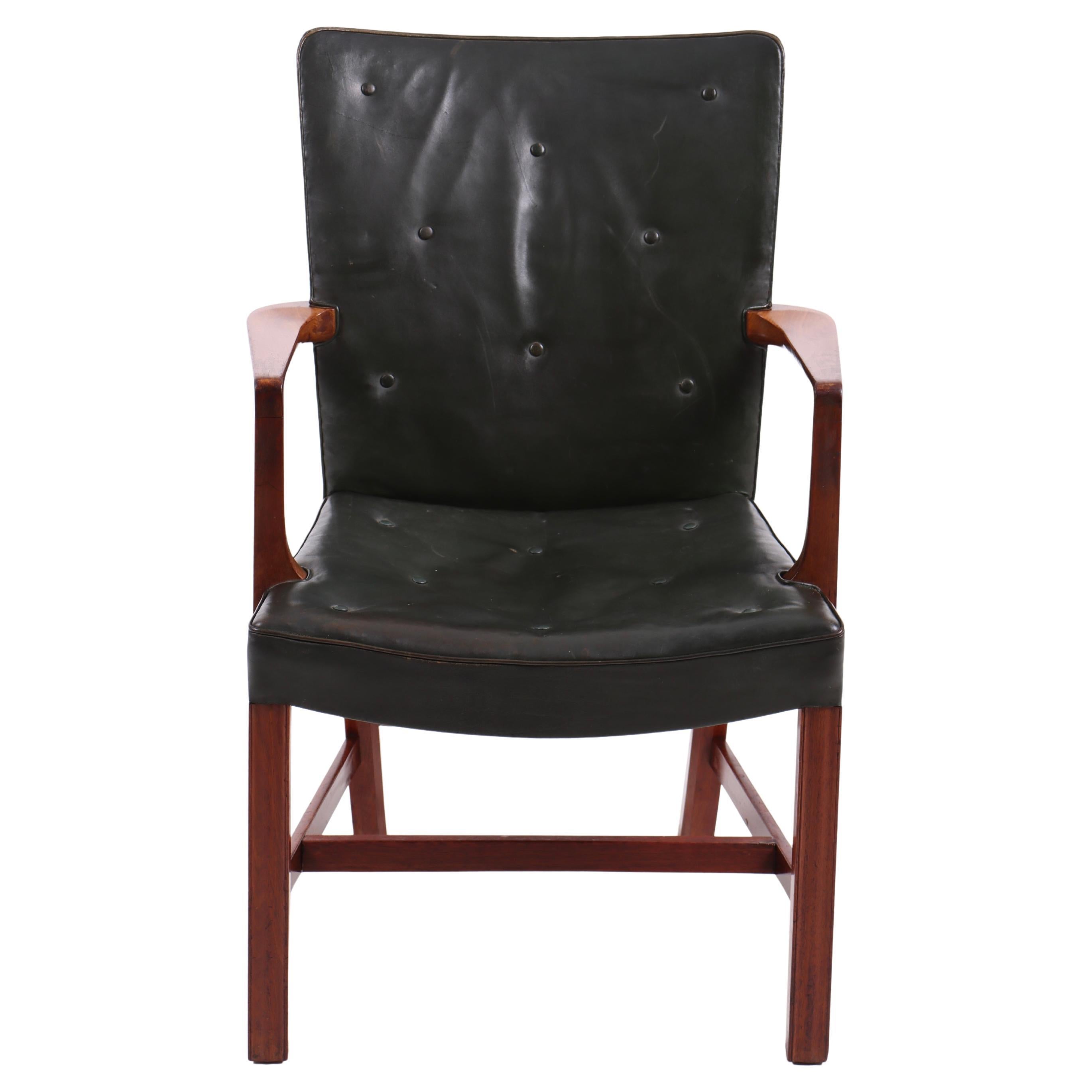 Sillón Kaare Klint "Nørrevold" con cuero original de Rud Rasmussen en venta