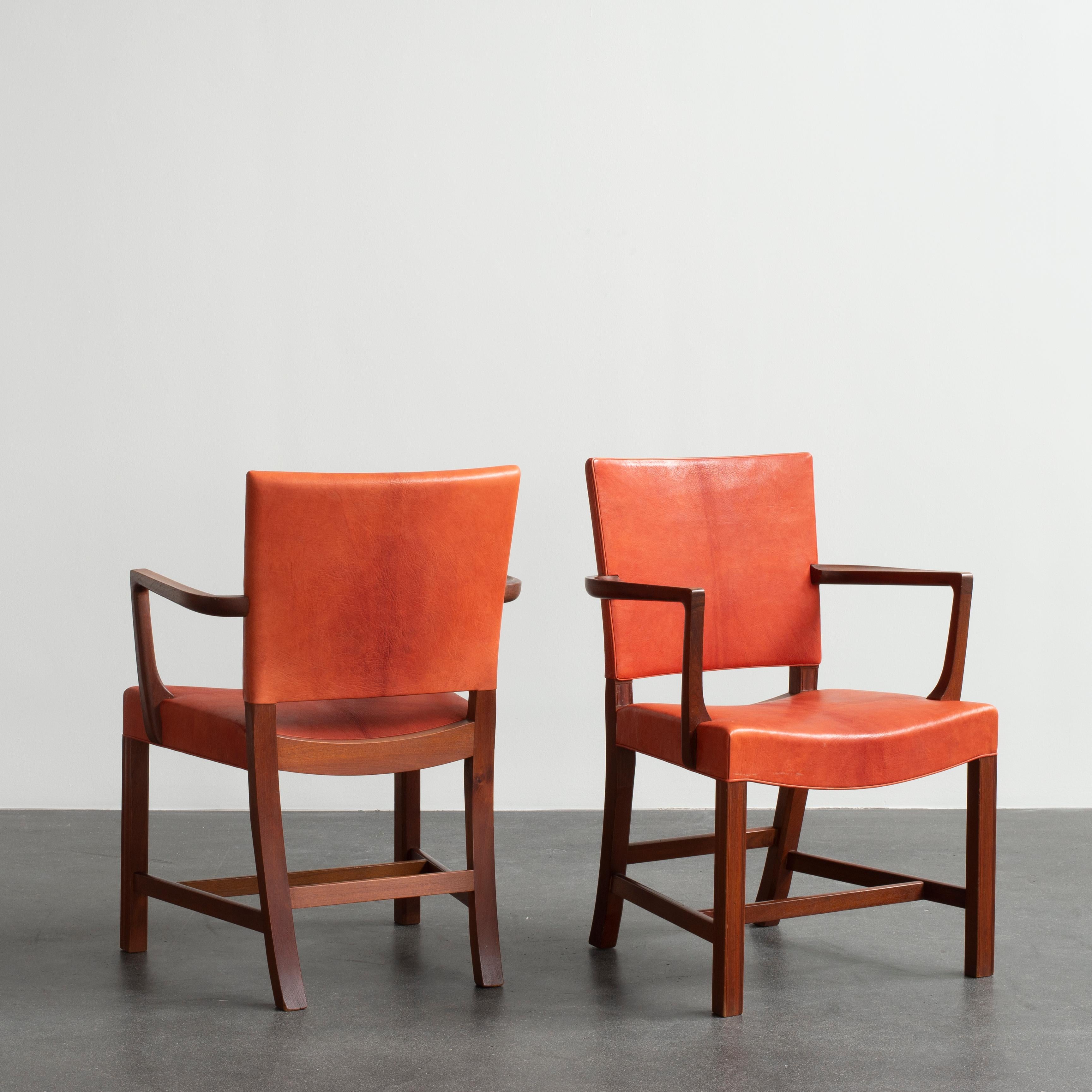 Scandinavian Modern Kaare Klint Pair of Armchairs for Rud. Rasmussen For Sale