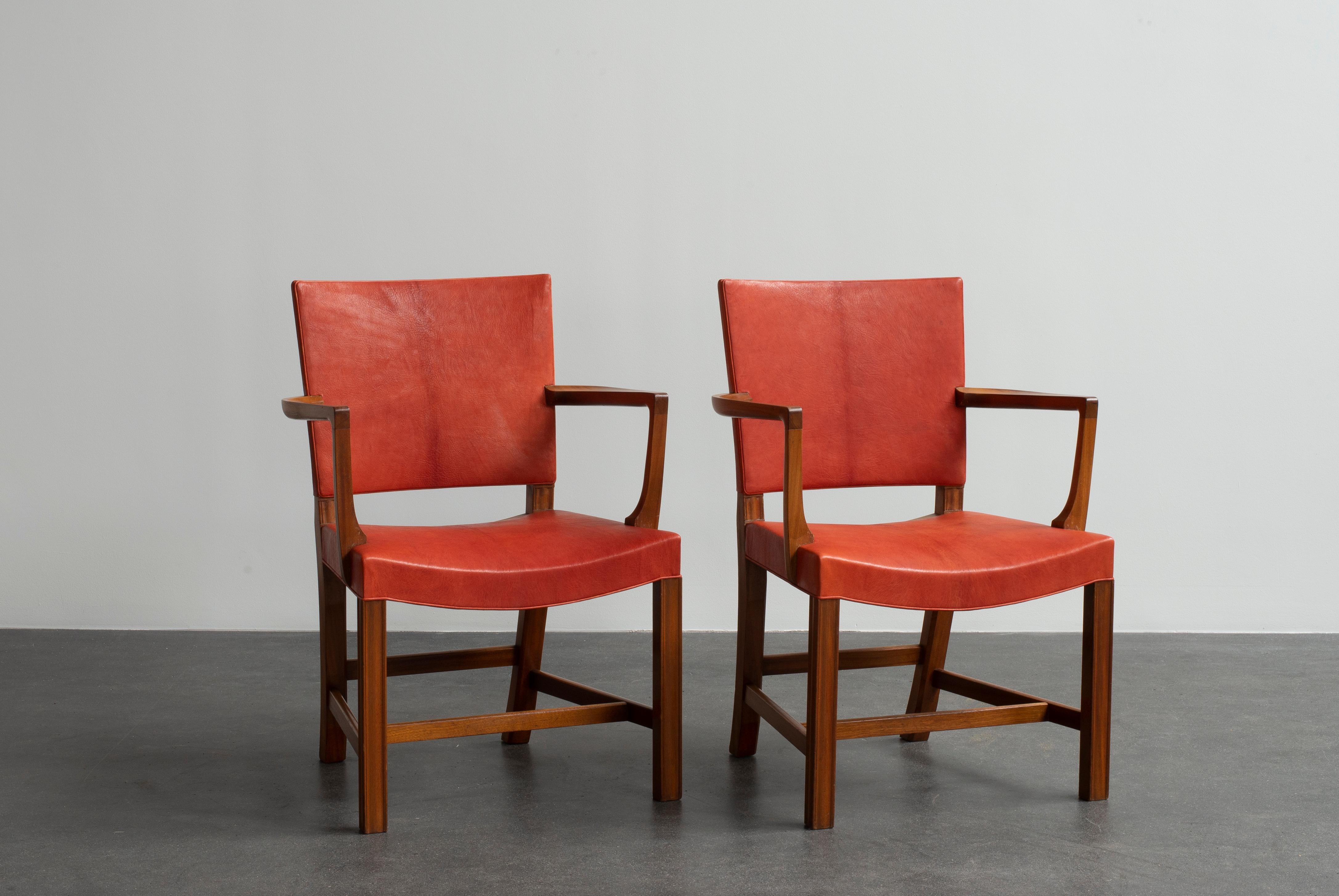 Scandinavian Modern Kaare Klint Pair of Armchairs for Rud. Rasmussen For Sale