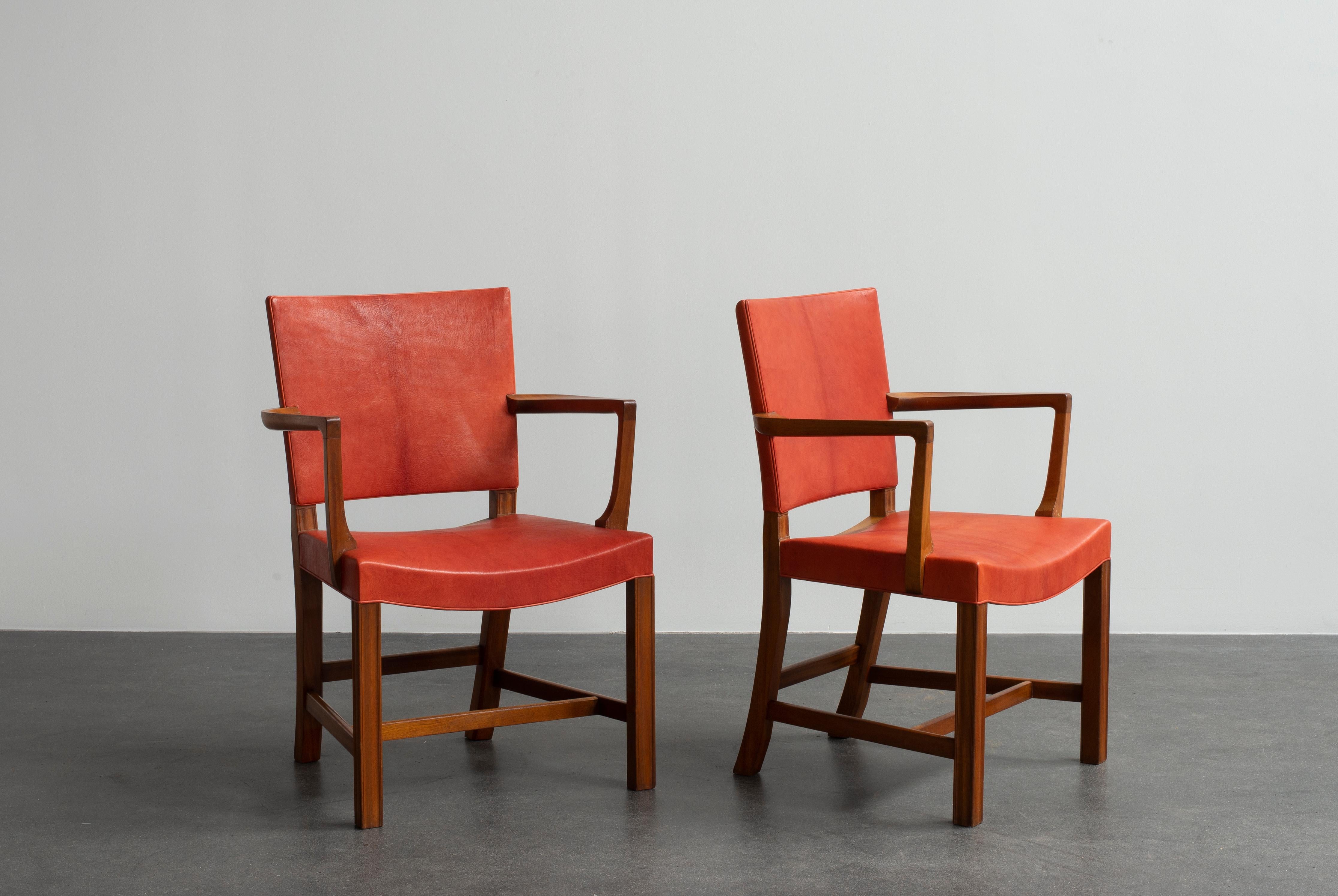Danish Kaare Klint Pair of Armchairs for Rud. Rasmussen For Sale