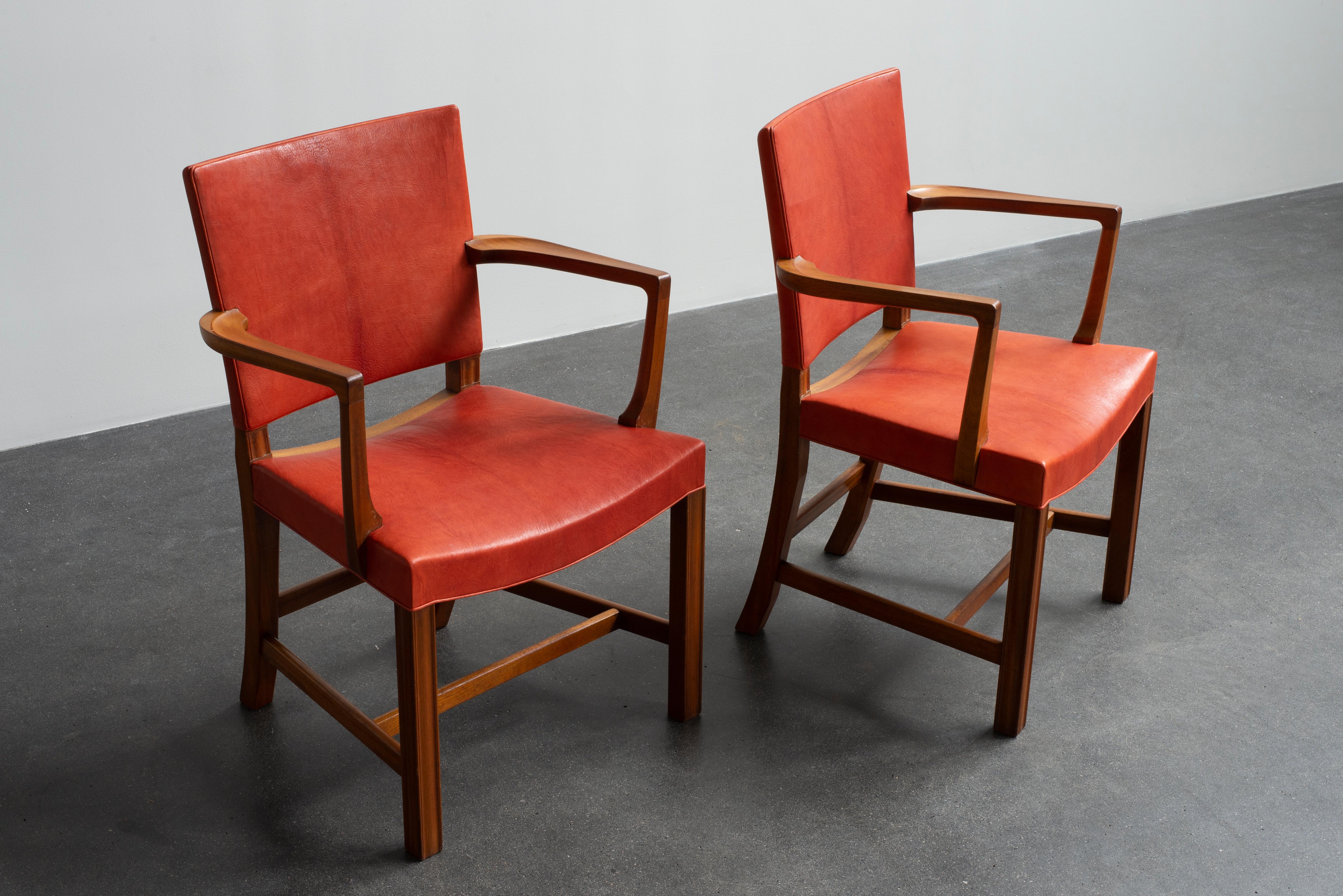 20th Century Kaare Klint Pair of Armchairs for Rud. Rasmussen For Sale