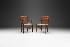Kaare Klint Pair of "Church Chairs" for Fritz Hansen, Denmark, 1960s