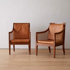 Kaare Klint Pair of Mahogany and Rosewood Bergeres