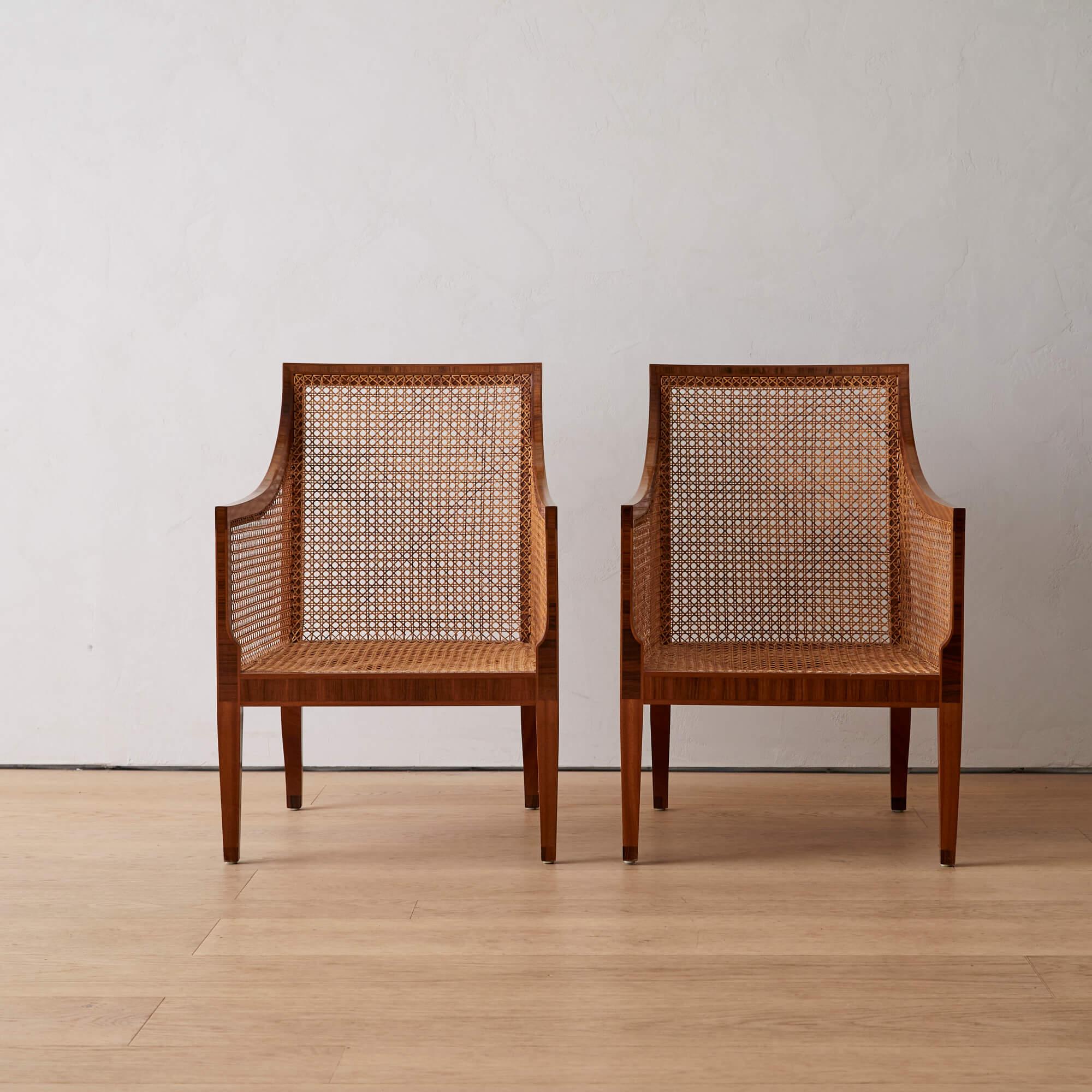 Kaare Klint Paire de bergères en acajou et palissandre Bon état - En vente à Long Island City, NY
