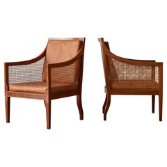 Kaare Klint Pair of Mahogany and Rosewood Bergeres