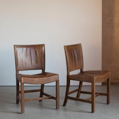 Kaare Klint Pair of Red Chairs for Rud. Rasmussen