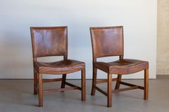 Kaare Klint Coppia di sedie rosse per Rud. Rasmussen