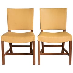 Kaare Klint Pair of Red Chairs for Rud. Rasmussen