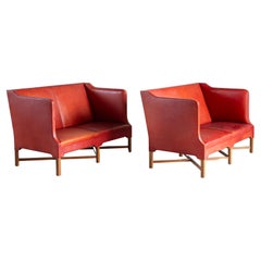 Kaare Klint Pair of Two-Seat Sofa for Rud. Rasmussen