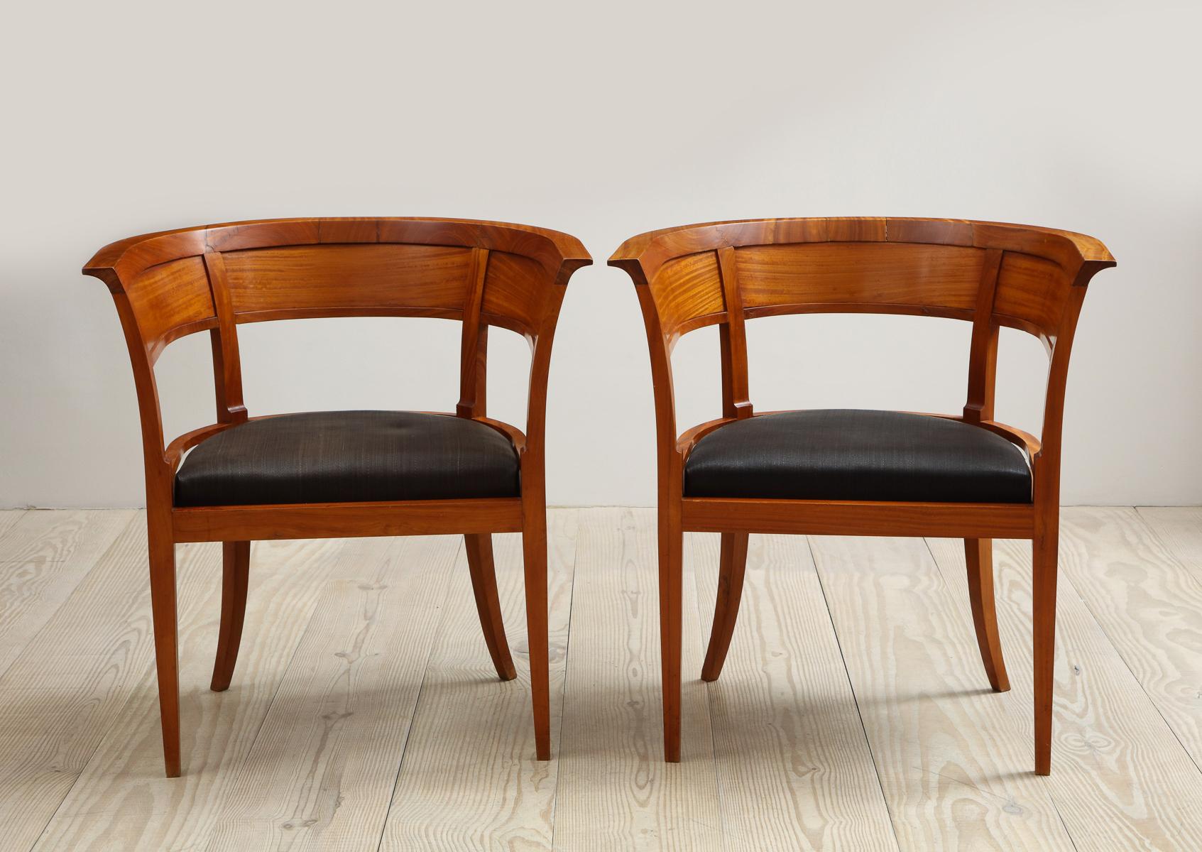 Kaare Klint, Rare Armchairs with Back Wood Panels, 1916 4