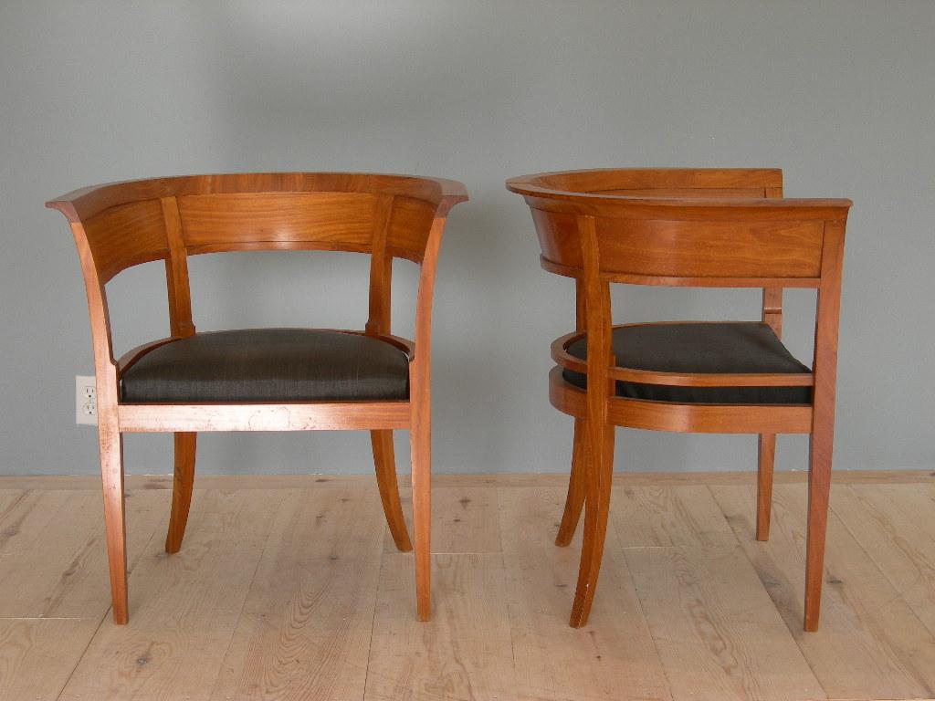 Kaare Klint, Rare Armchairs with Back Wood Panels, 1916 1