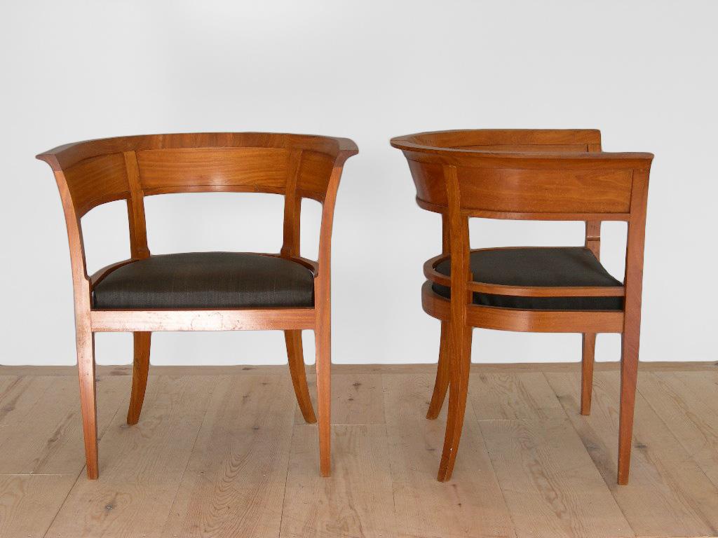 Kaare Klint, Rare Armchairs with Back Wood Panels, 1916 2