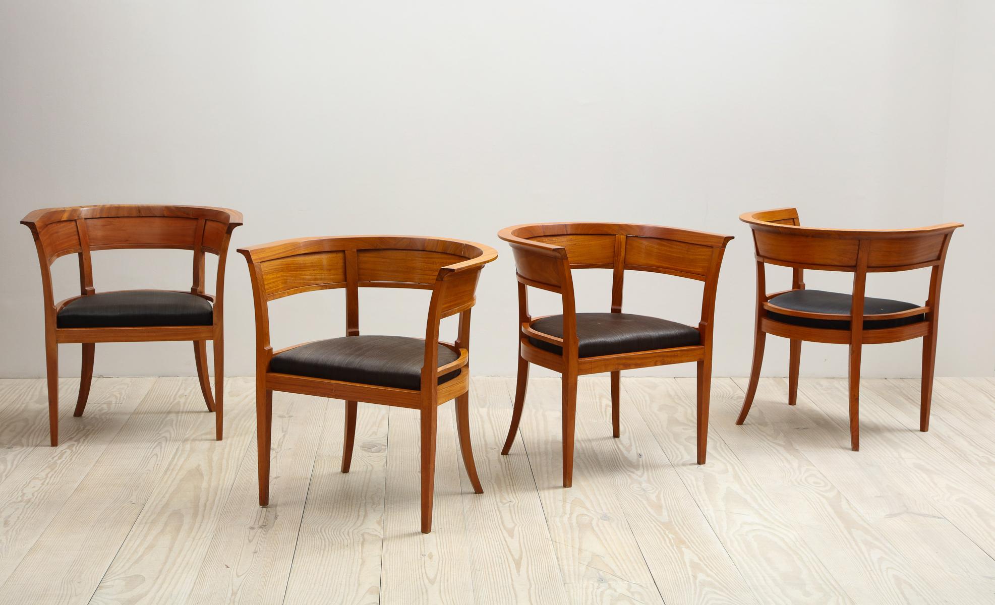 Kaare Klint, Rare Armchairs with Back Wood Panels, 1916 5